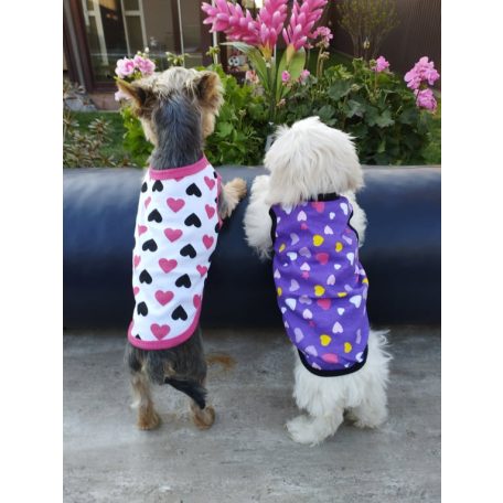 Kutyaruha - Cuki trikó szivecskés mintával - többféle színben 