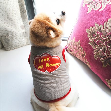 Kutyaruha - I Love Mommy feliratos - könnyedén szellöző hálós trikó - tökéletes napszúrás ellen