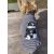 Kutyaruha -  Fekete - Fehér Csíkos Kutyapóló, menő cica mintával 